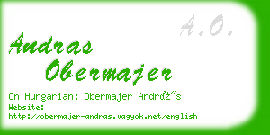 andras obermajer business card